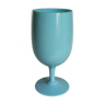 Vintage blue opaline walking vase