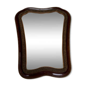 Serious mirror vintage 1920 - 52x67cm