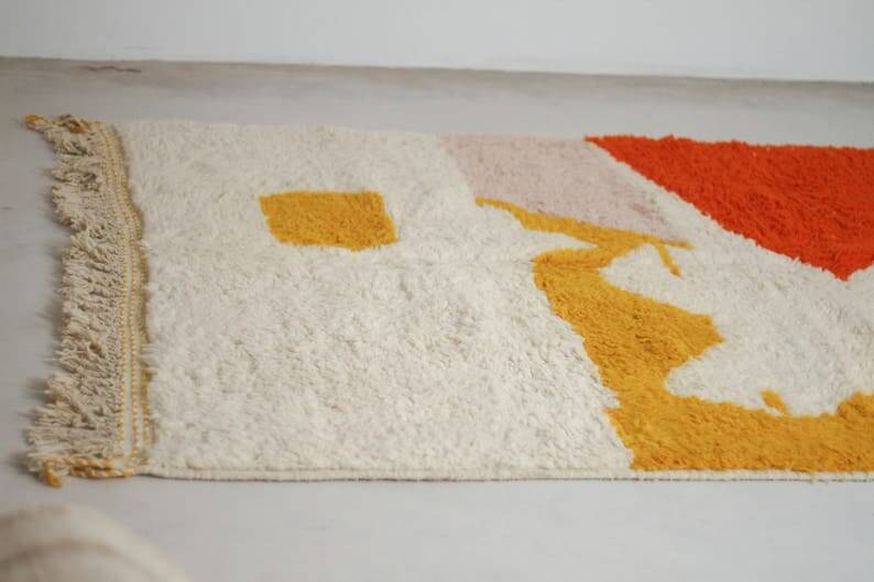 Traditional handmade Beni Ourain rug