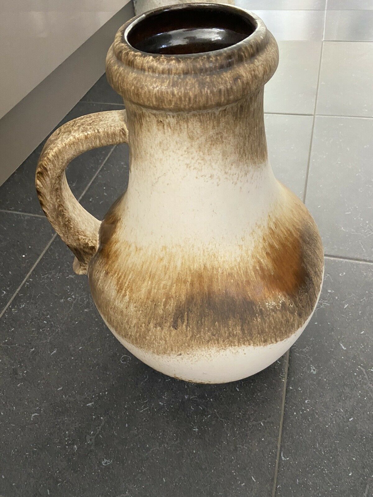 Large VASE Amphore in the shape of PICHET H 44 cm by vintage SCHEURICH KERAMIK