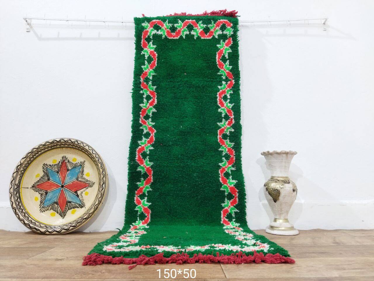 Handcrafted Moroccan Berber Rug 150 X 50 CM