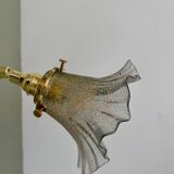 Vintage tulip wall light in iridescent glass