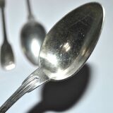 Set of 6 CHRISTOFLE Chinon coffee spoons, 14cm filet model