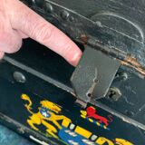 Old painted english marine chest