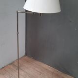 Brushed steel standing lamp