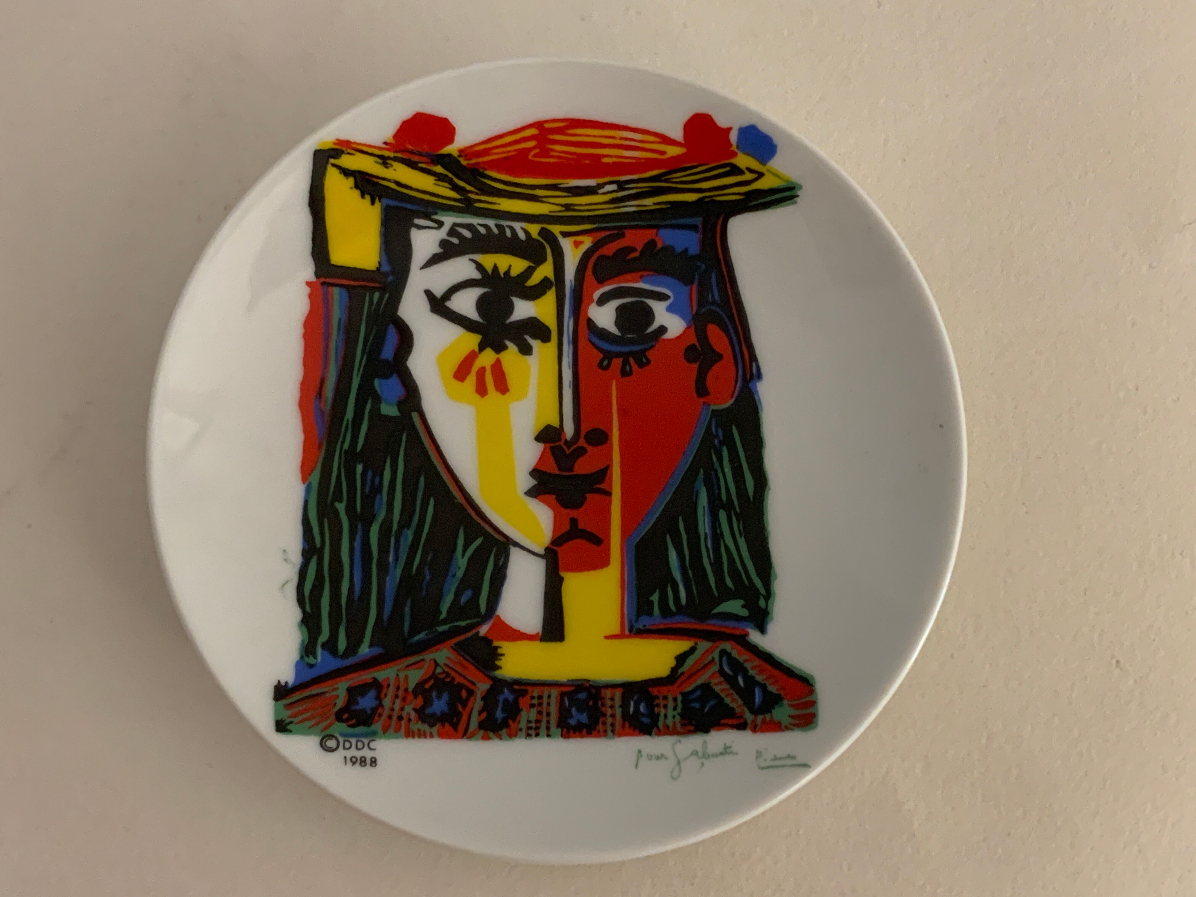 Empty pocket in polychrome earthenware Picasso, 1988