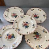 Set of 5 sarguemine agreste plates