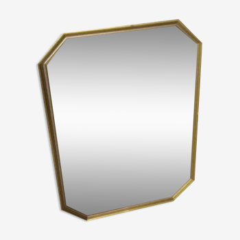 Miroir octogonal doré
