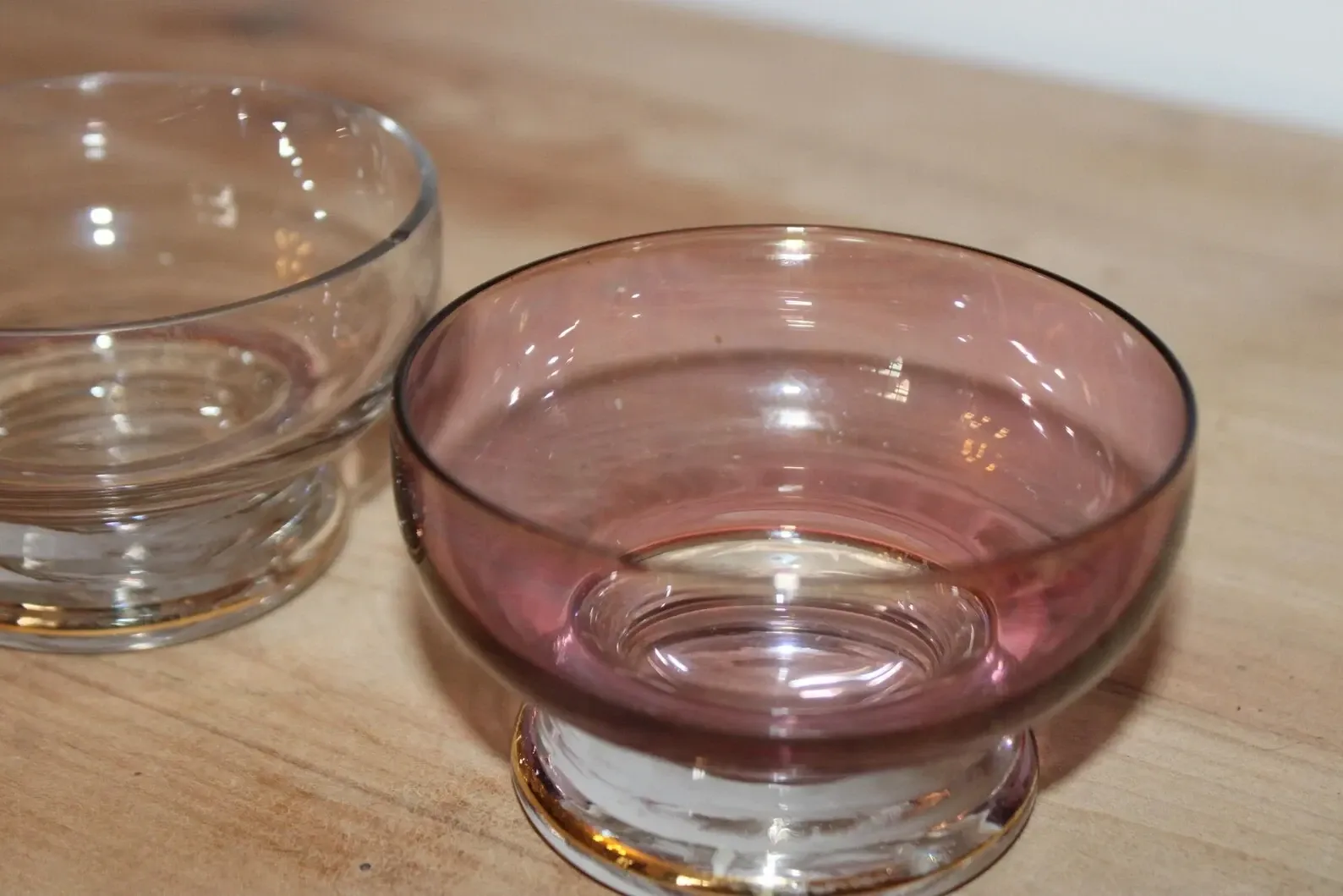 Set of 6 vintage multicoloured glass dessert bowls – 1970s