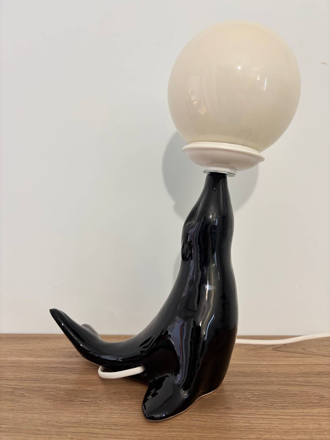 Vintage sea lion lamp