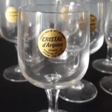 6 crystal walking glasses of arques