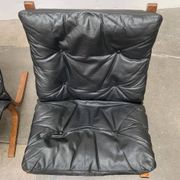 Set of 3 Norwegian Mi-Century Style Siesta Lounge Chairs and Glass Side Table by Ingmar Relling for Westnofa