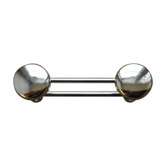 70s chrome wall coat rack