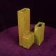 Geometric Twin-Column Ceramic Vase Space Age, Italy 1970
