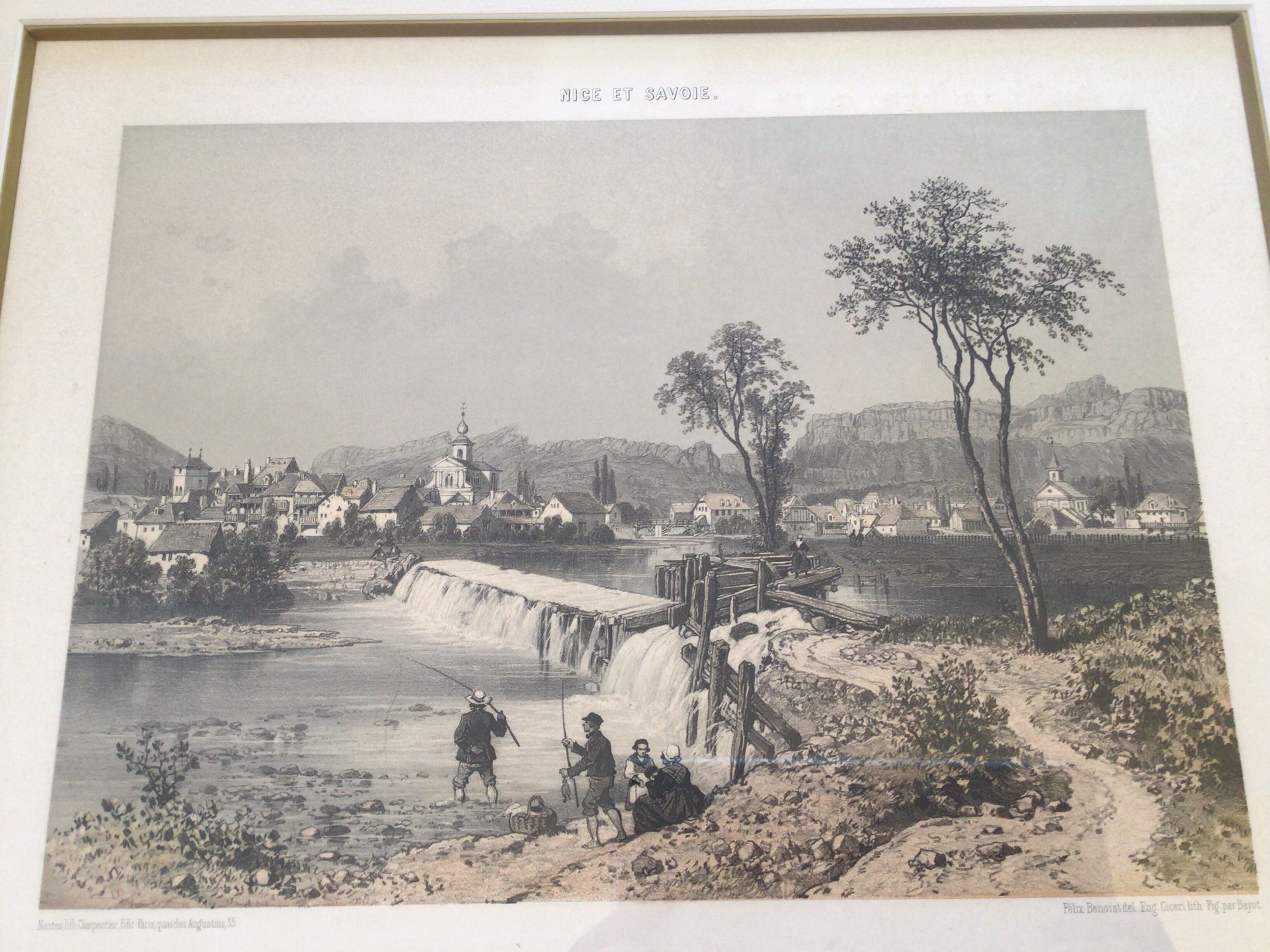 Original lithograph Nice and Savoie