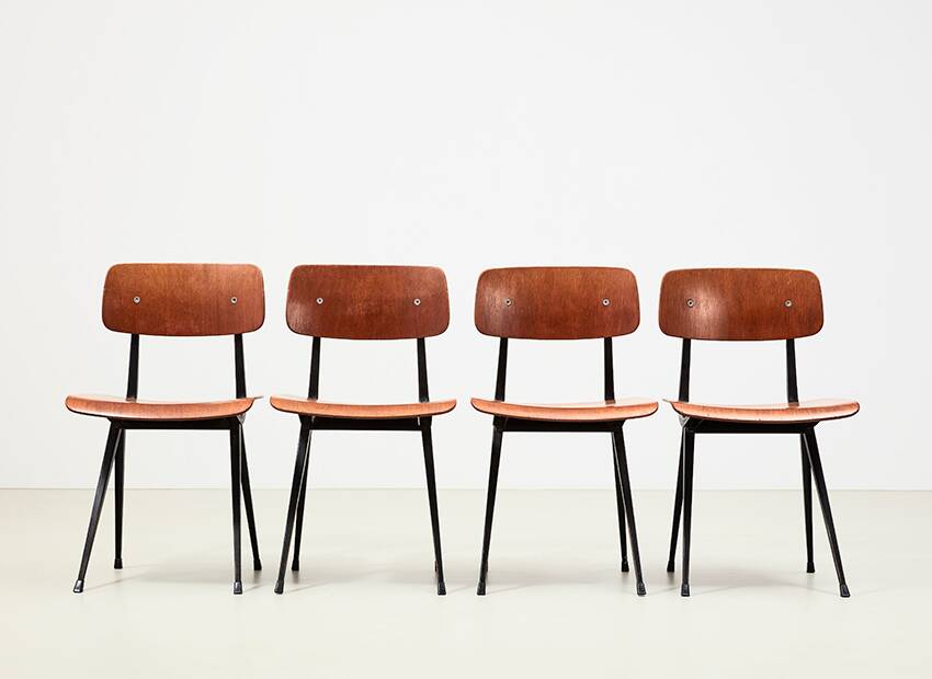 Friso Kramer Set of 4 Result chairs for Ahrend de Cirkel 1958
