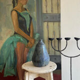 Glazed stoneware vase by François Baumlin