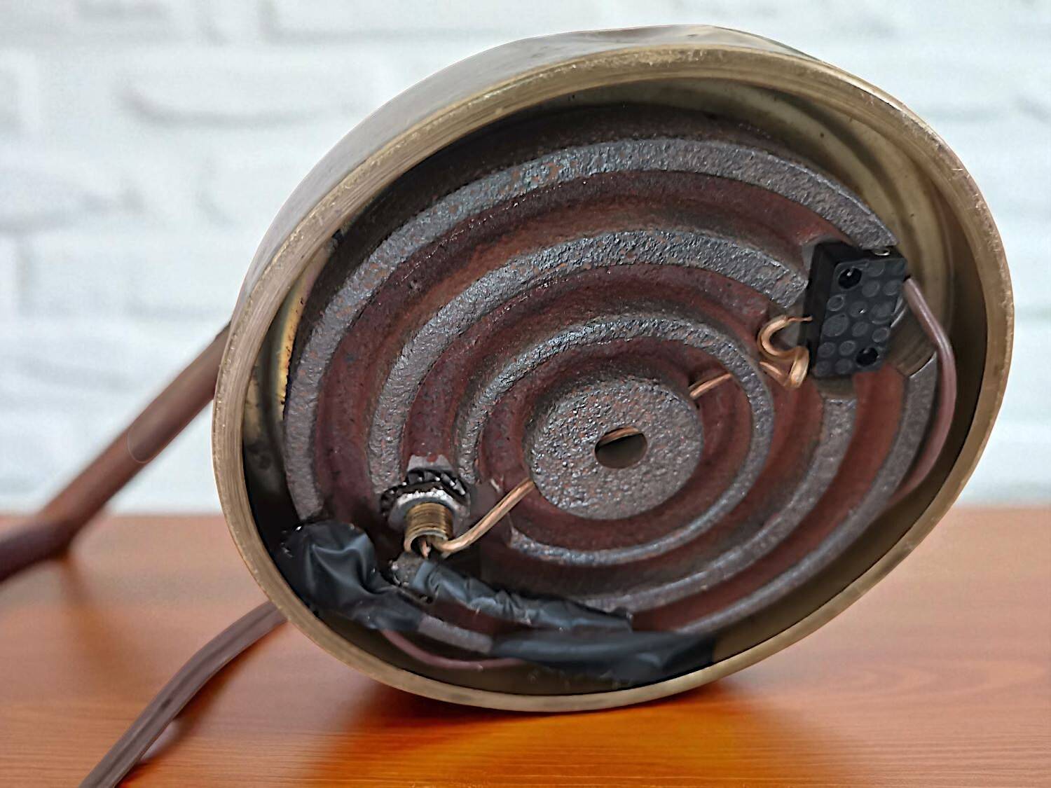 Lampe de bureau en bois, milieu XXème