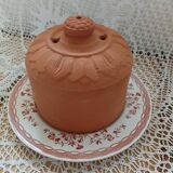 Terracotta butter dish with dome