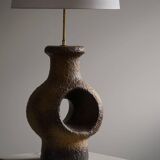 Modern Danish ceramic table lamp, large sizes, green/brown colours, 1960s.