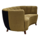 1960s, Danish 2-seater "Banan" sofa, green furniture wool, ash wood.