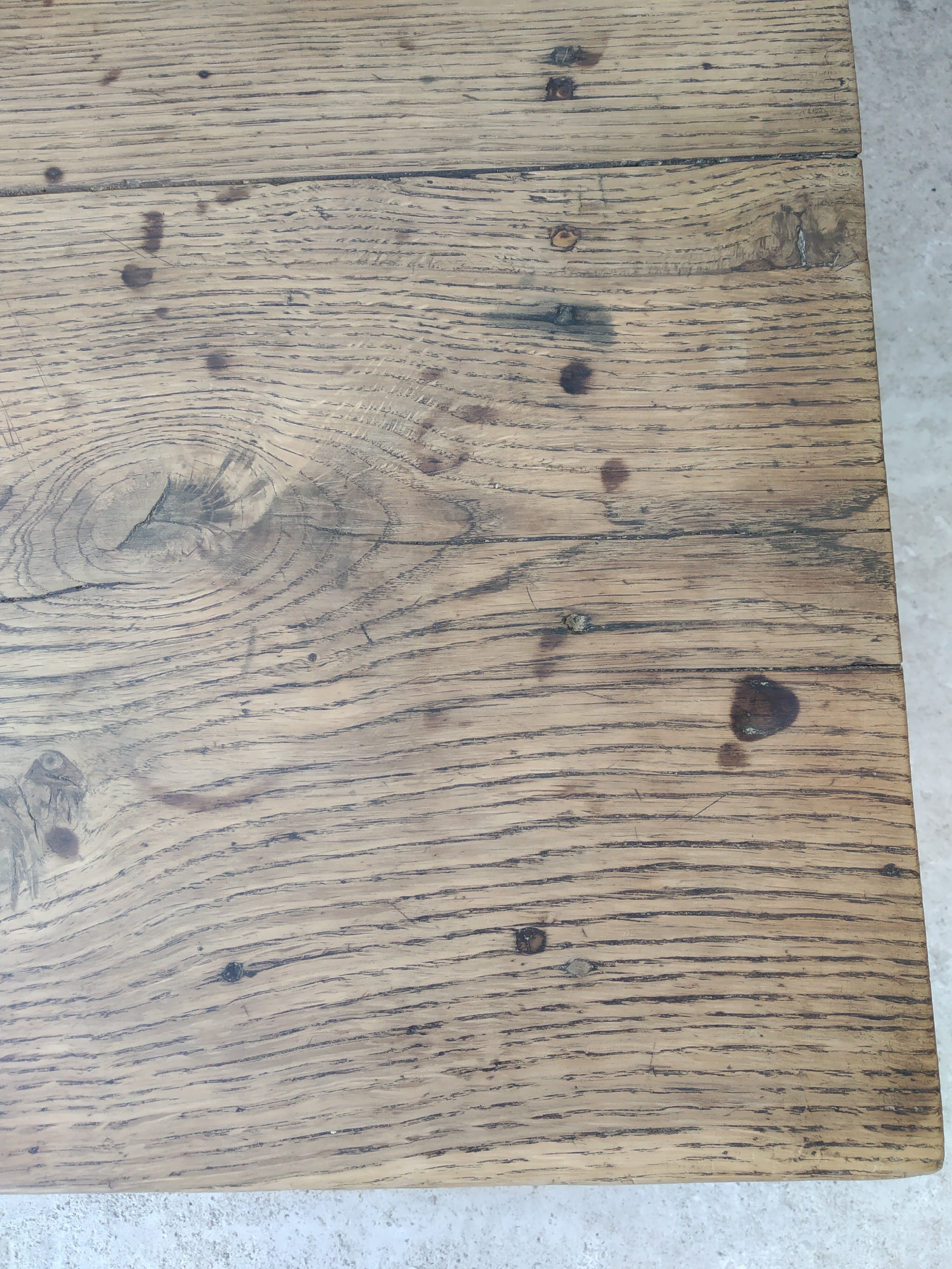 Farmhouse coffee table with solid wood drawer