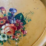 Old painted sheet metal tray