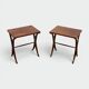 Pair of Mahogany Side Tables with X-shaped Legs. French Work. Circa.