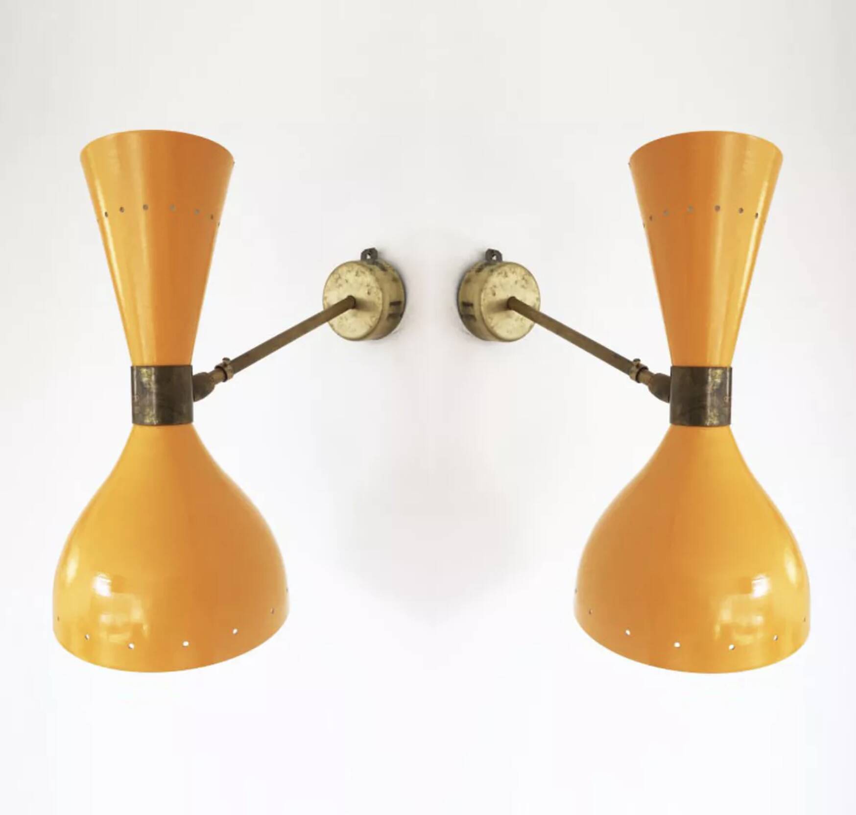 Pair of Italian wall lights, 1950s design