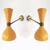 Pair of Italian wall lights, 1950s design