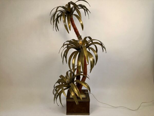Lampadaire en laiton Maison Jansen palmtree