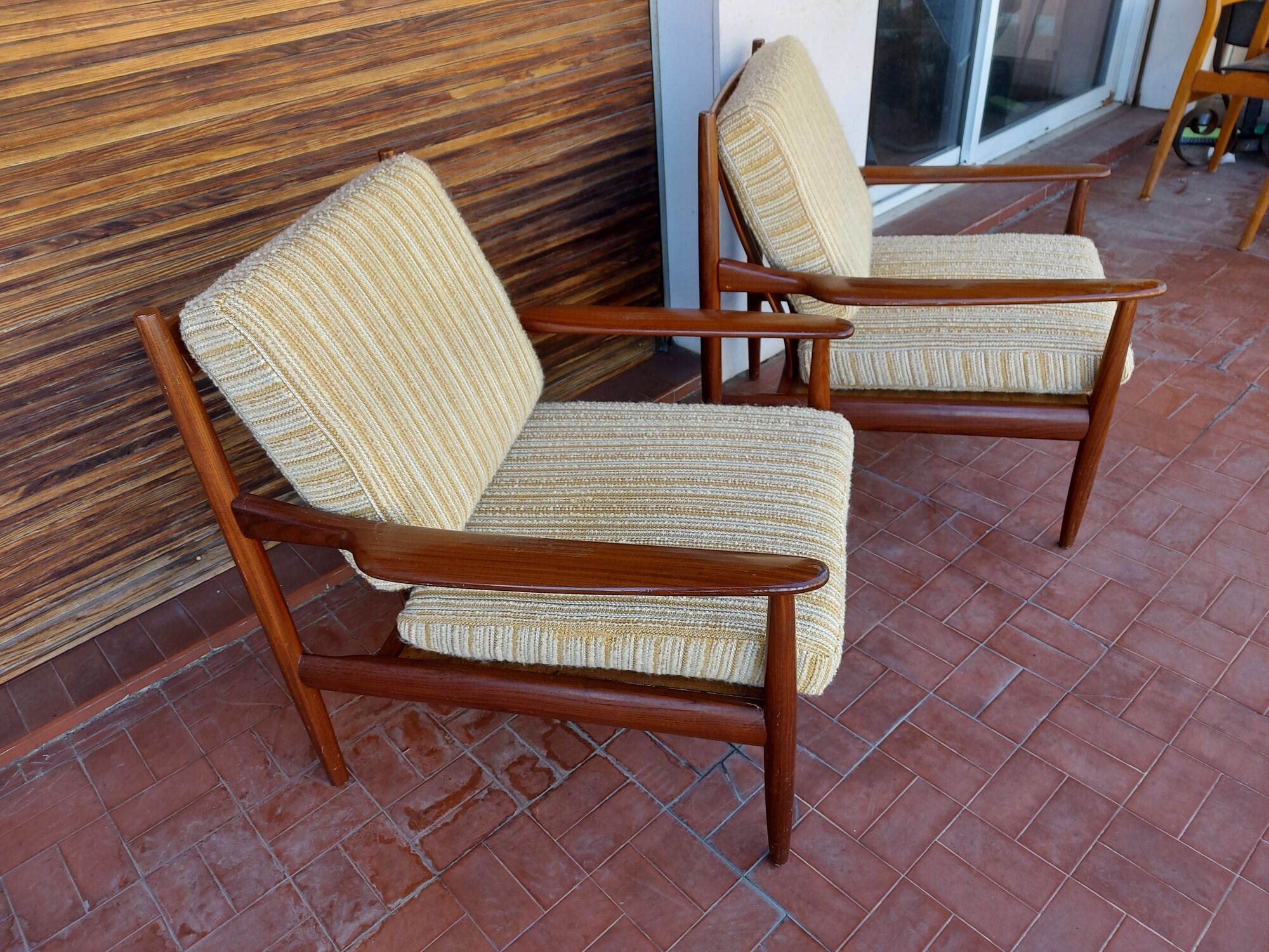 Scandinavian armchair Grete Jalk in teak, 50