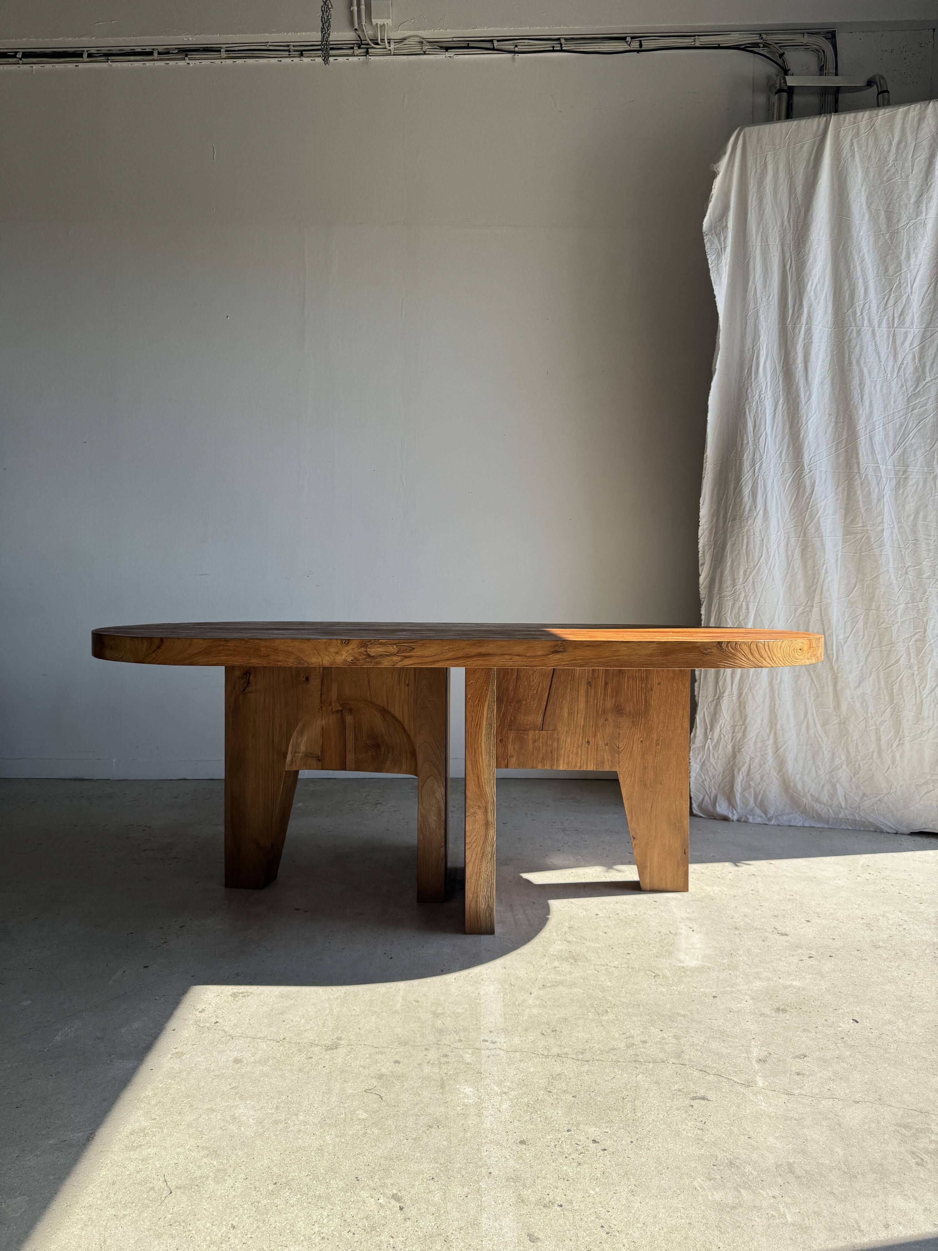 Immense solid teak table 2.10m x 1m