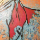 Large abstract painting Sons of light Raymond Loton