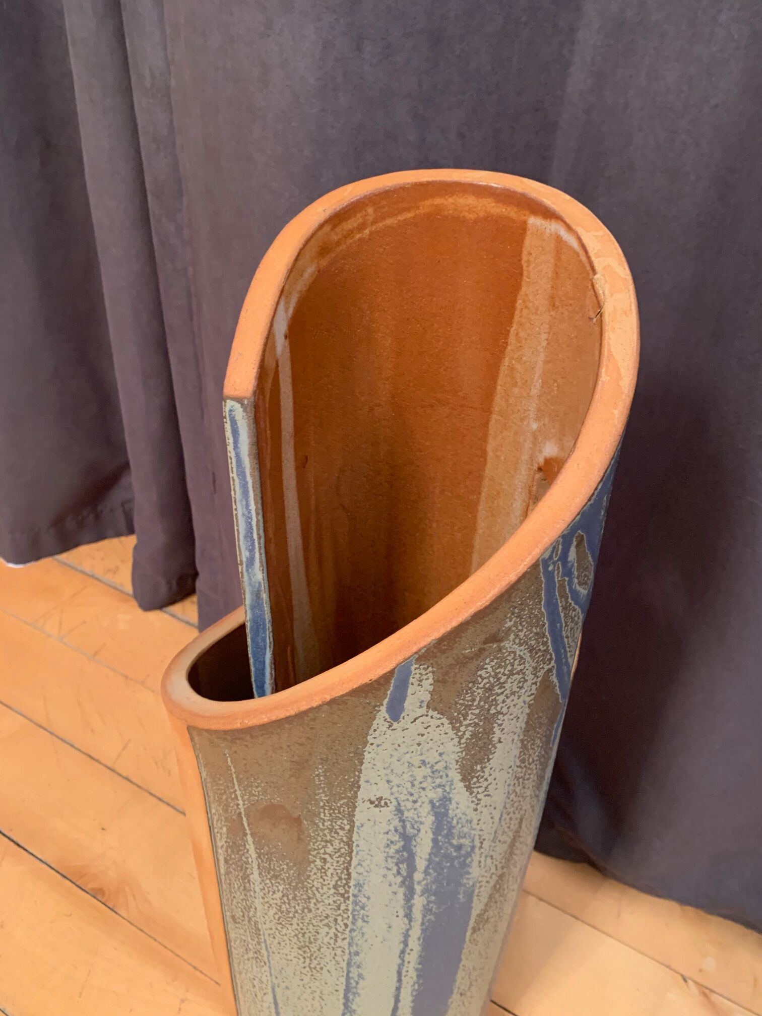 Large , ceramic , floor vase .