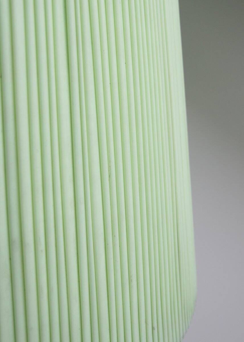 Lampadaire plissé des années 50 avec support.