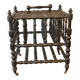 Magazine holder in blackened wood, Napoleon III partition shelf, late 19th century
