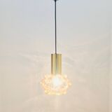 Mid-Century Modern Amber Bubble Glass Ceiling Light by Helena Tynell for Limburg, Germany, 1960s
