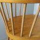 Fauteuil en bois, pieds compas, style scandinave, Baumann ou Thonet