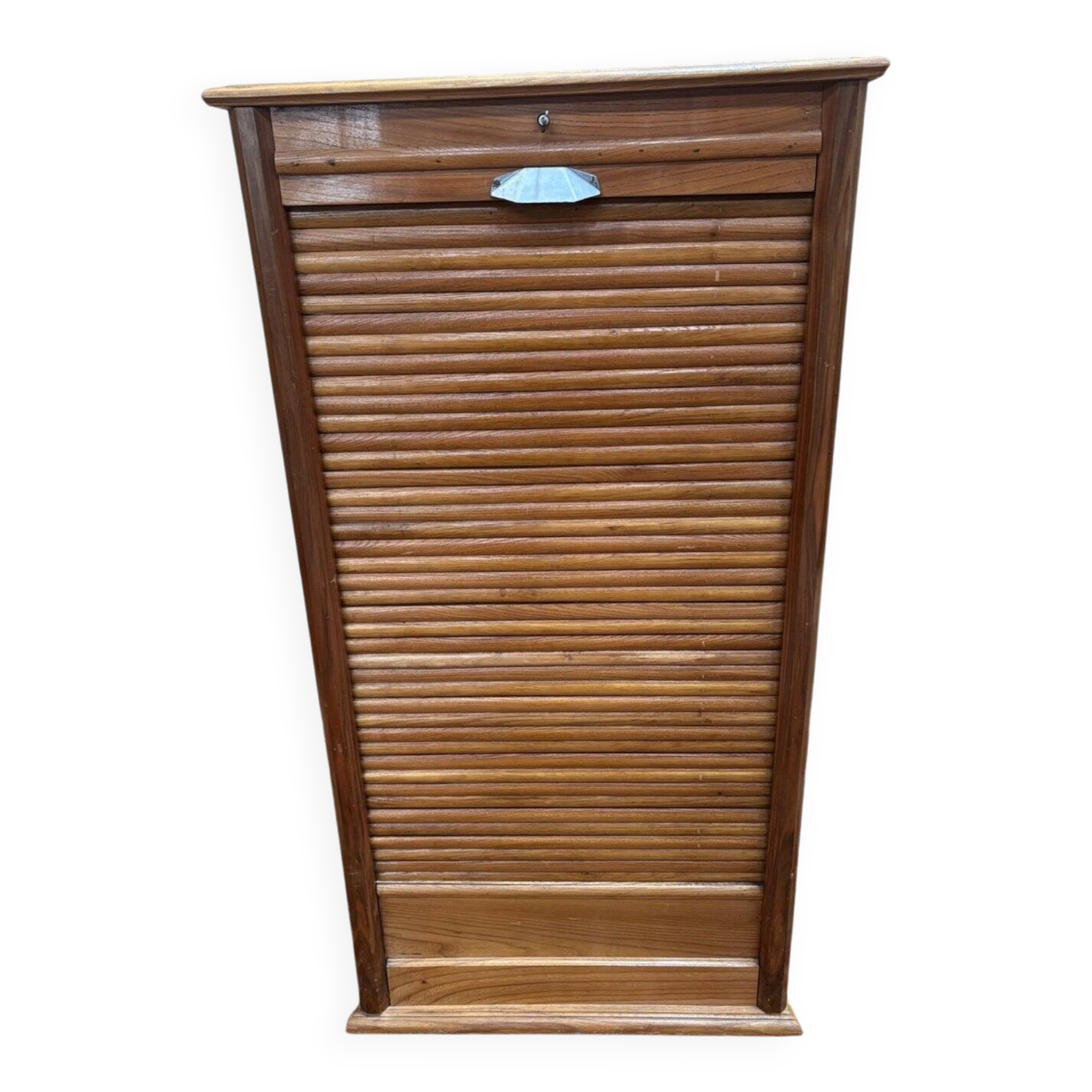 1950s curtain cabinet - Functionalist design in oak