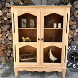 Refurbished solid wood display cabinet/sideboard