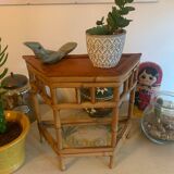 Small vintage bamboo shelf
