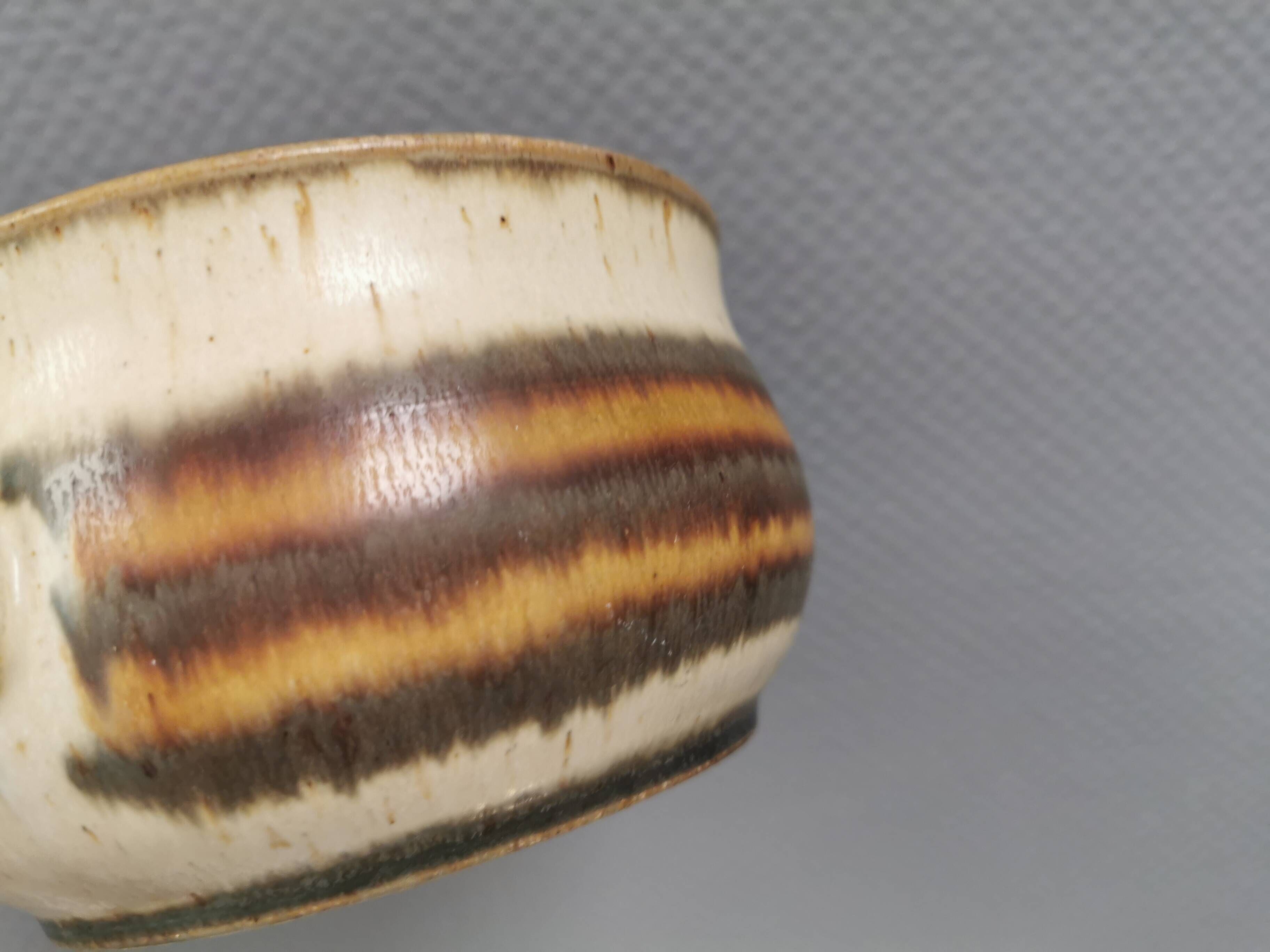 Ceramic bowl with ‘ears’ from Denmark, 1970s by HNB (Hans Nielsen Buch)