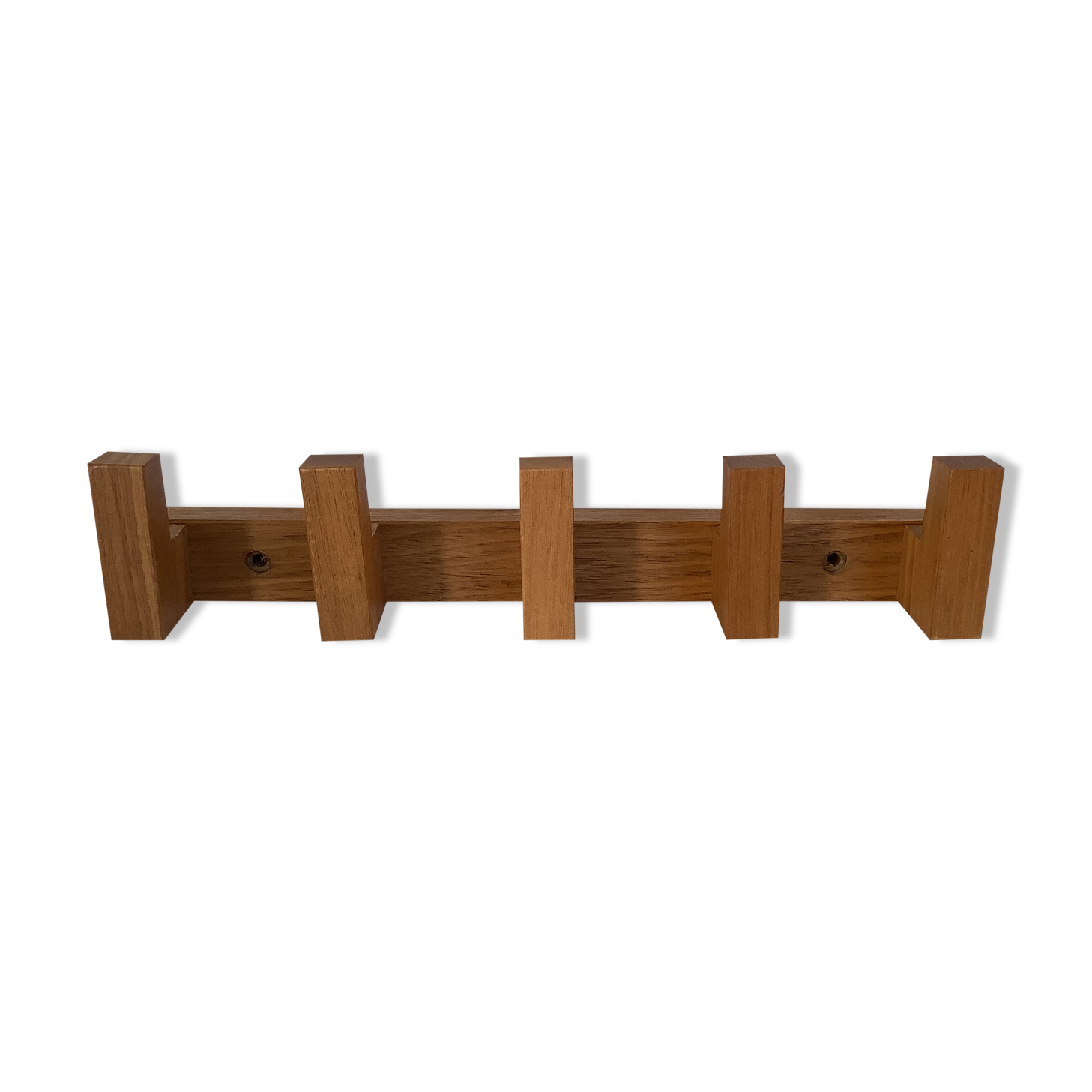 Wooden scandinavian wall coat rack