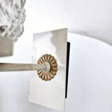 Pair of Vintage Molded Glass Metal Wall Sconces Signed Cervin Functional
