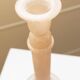 Murano pink Scavo glass candlestick - classic 1970s Italian candle holder, hand-made