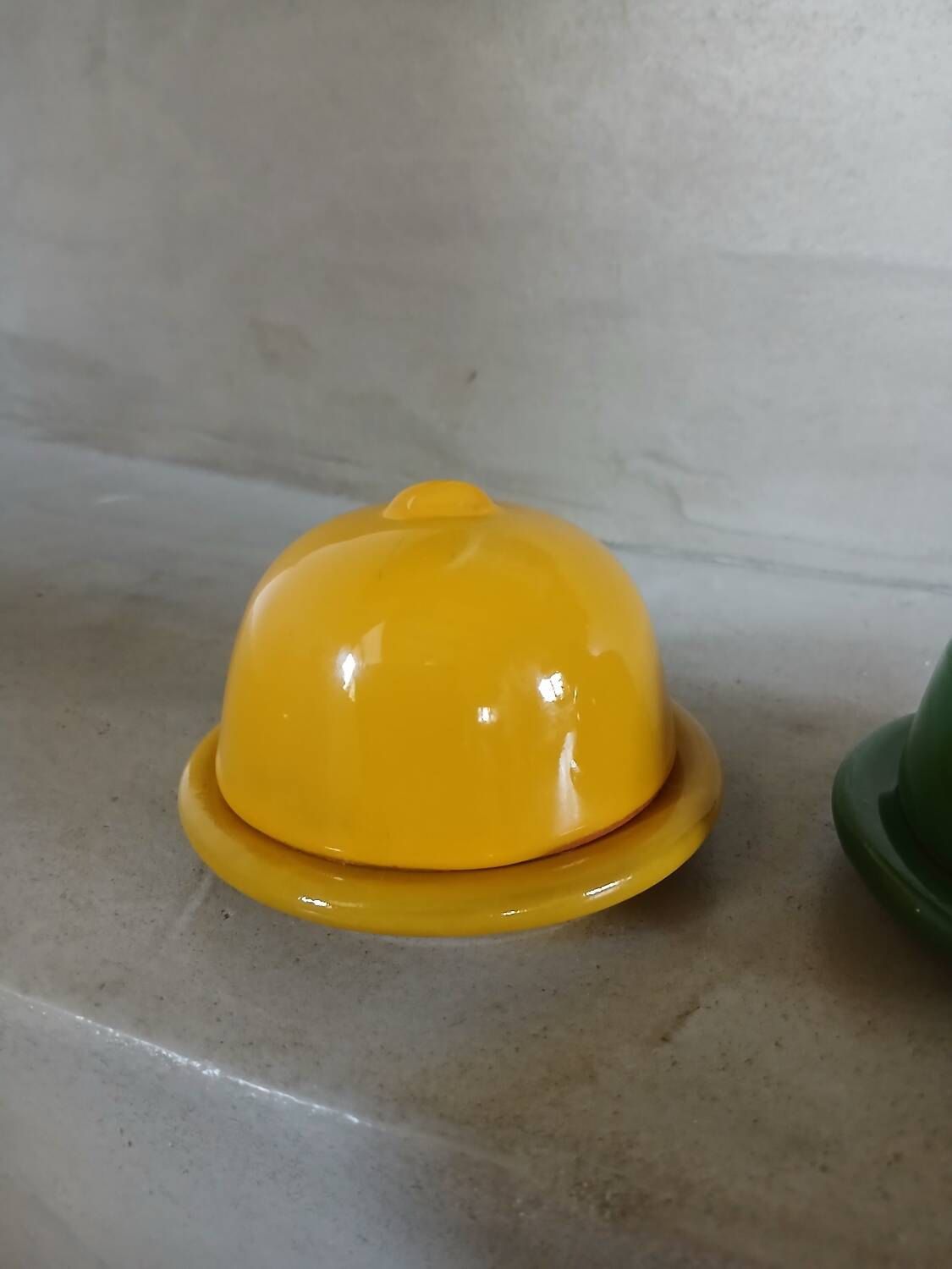 2 mini ceramic butter dishes