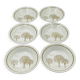 Lot 6 Deep Plates Churchill Homespun Trees