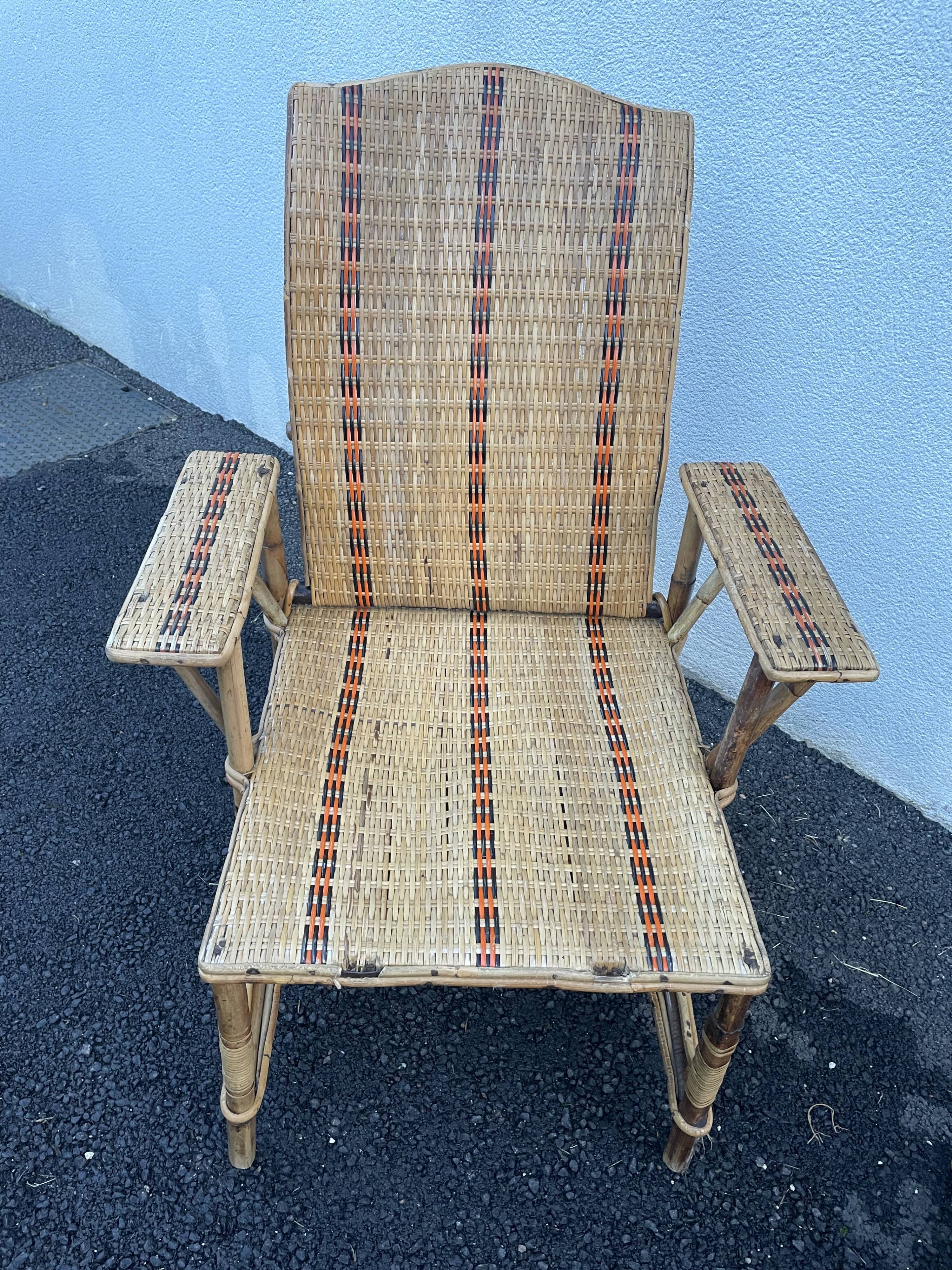 Rattan lounge chair