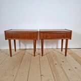 Paire de tables de chevet avec tiroir – Danemark années 60